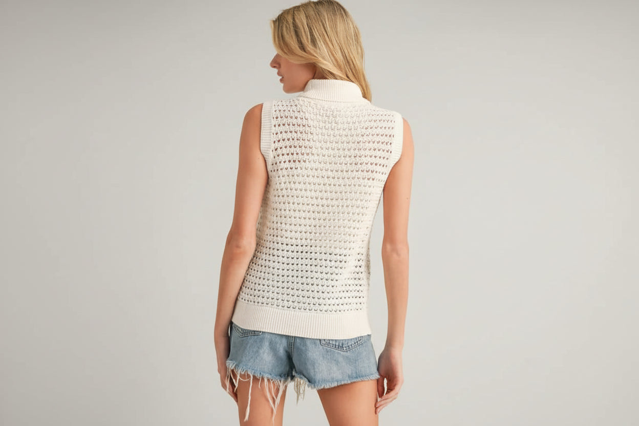 Crochet Vest Top- White